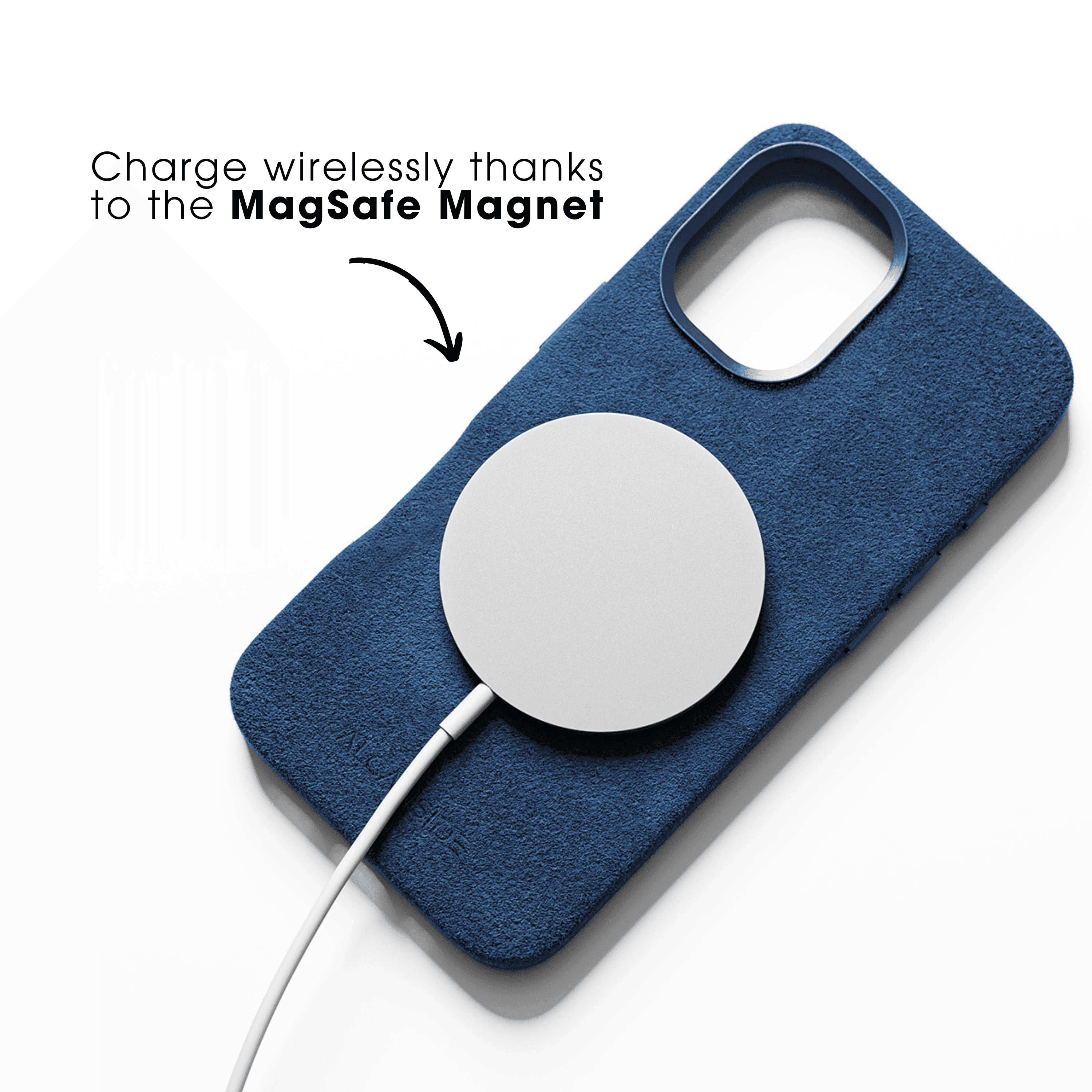 iPhone 16 Plus - Alcantara Case - Ocean blue