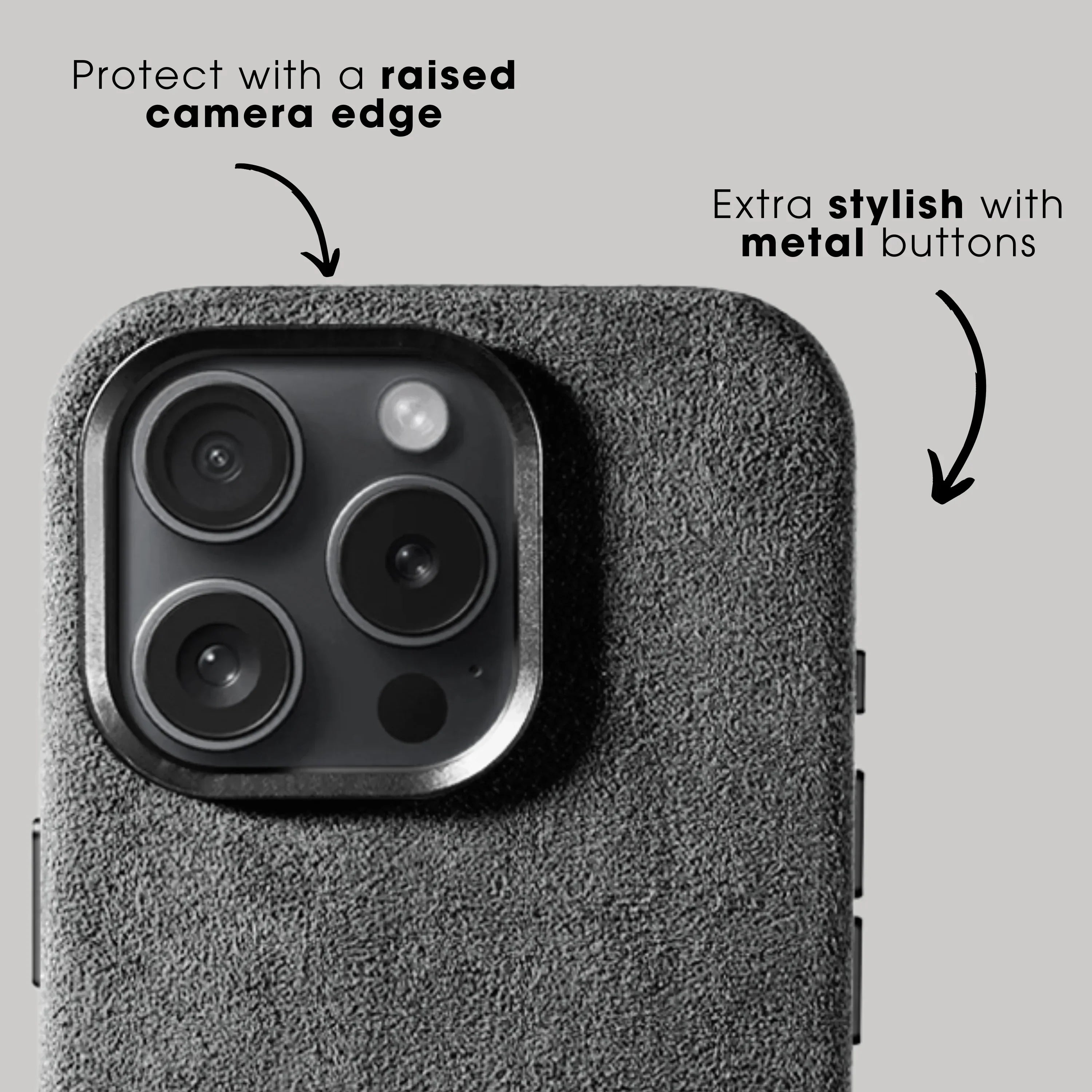 iPhone Alcantara Case - Nardo Gray