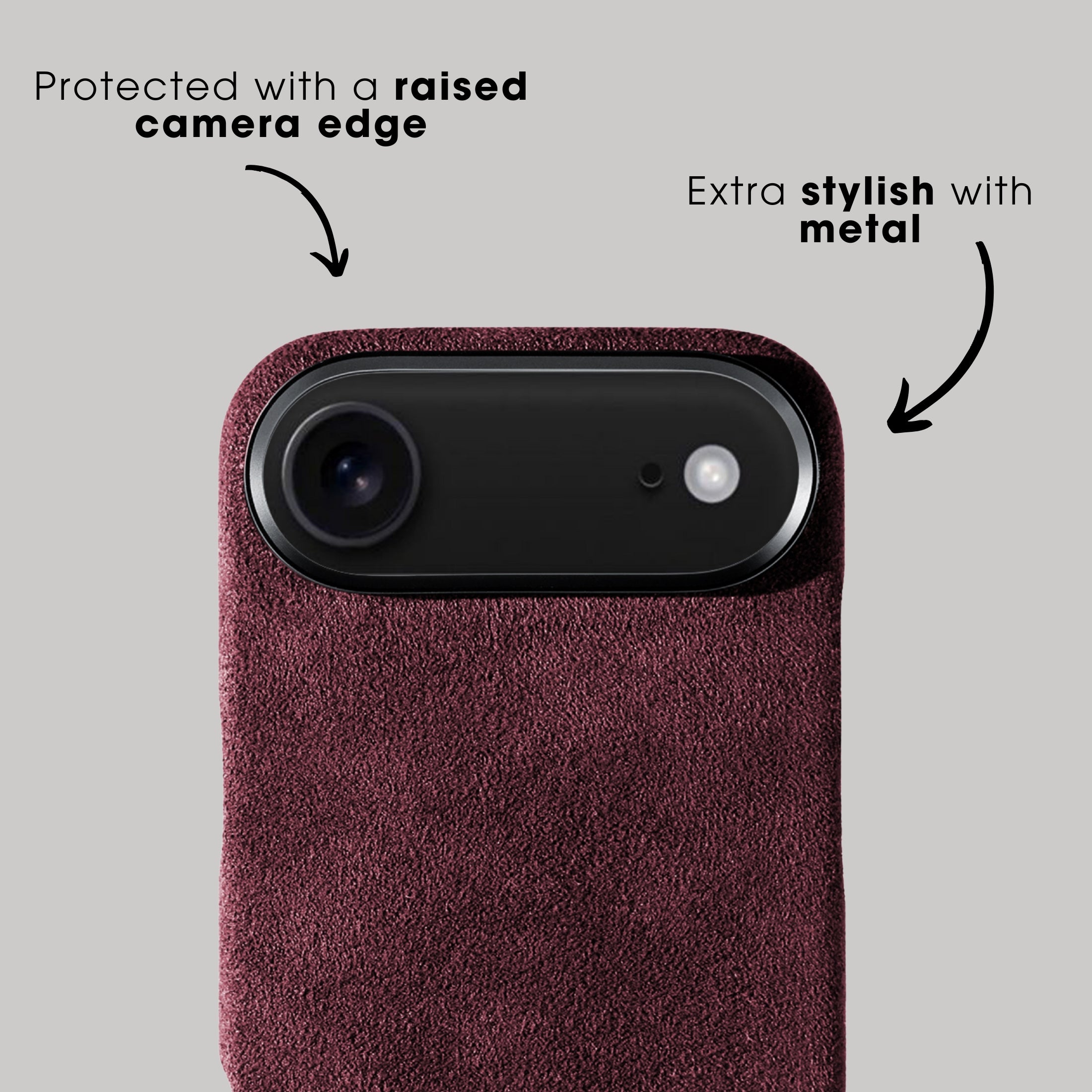 iPhone 17 Air - Alcantara Case - Wine Red