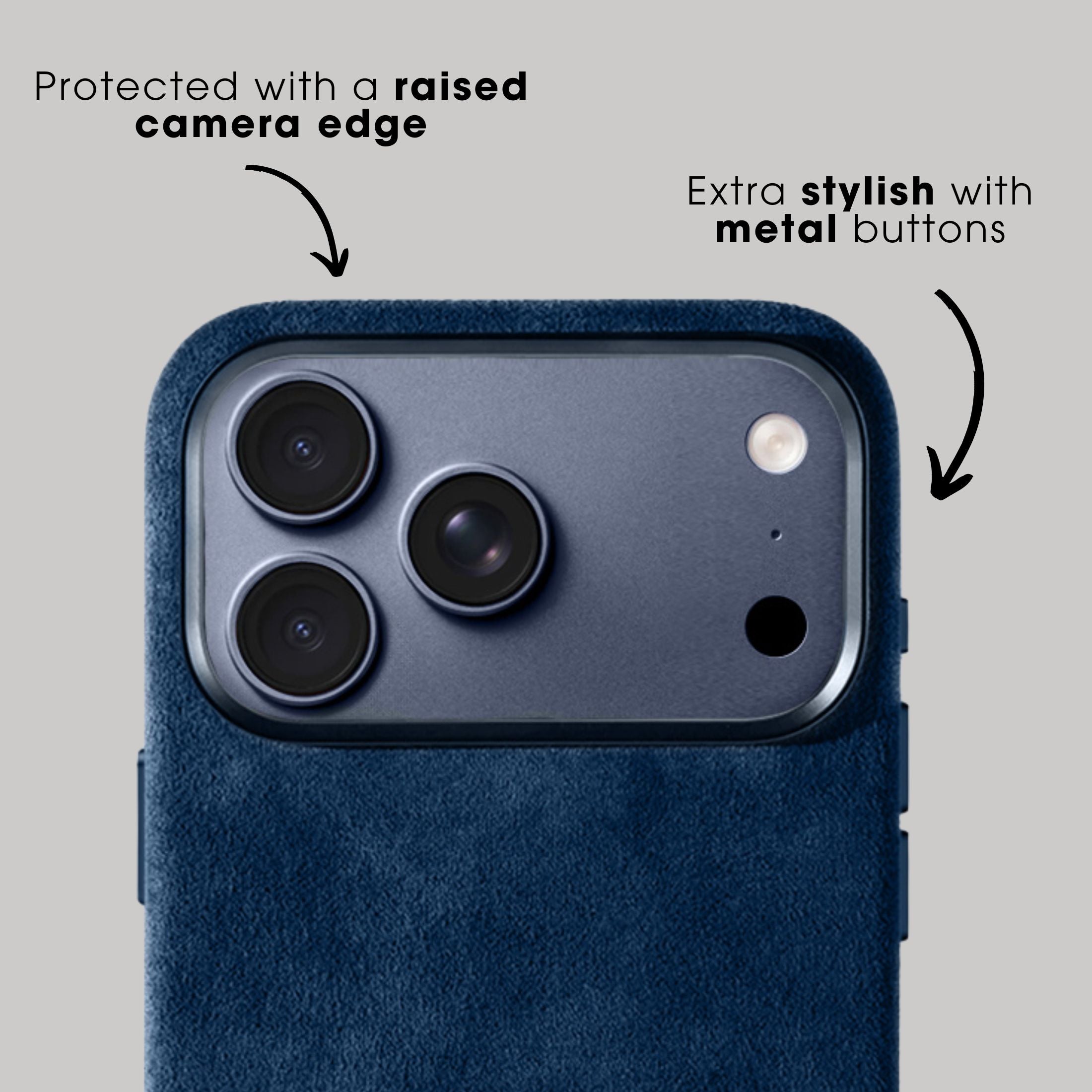 iPhone 17 Pro Max - Alcantara Case - Navy Blue