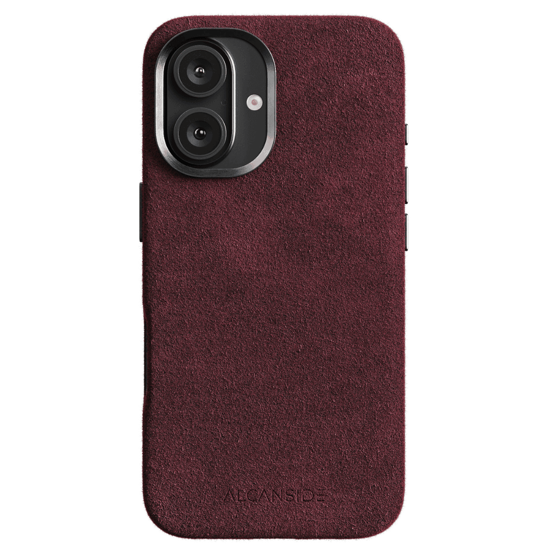 iPhone 16 Plus - Alcantara Case - Wine Red