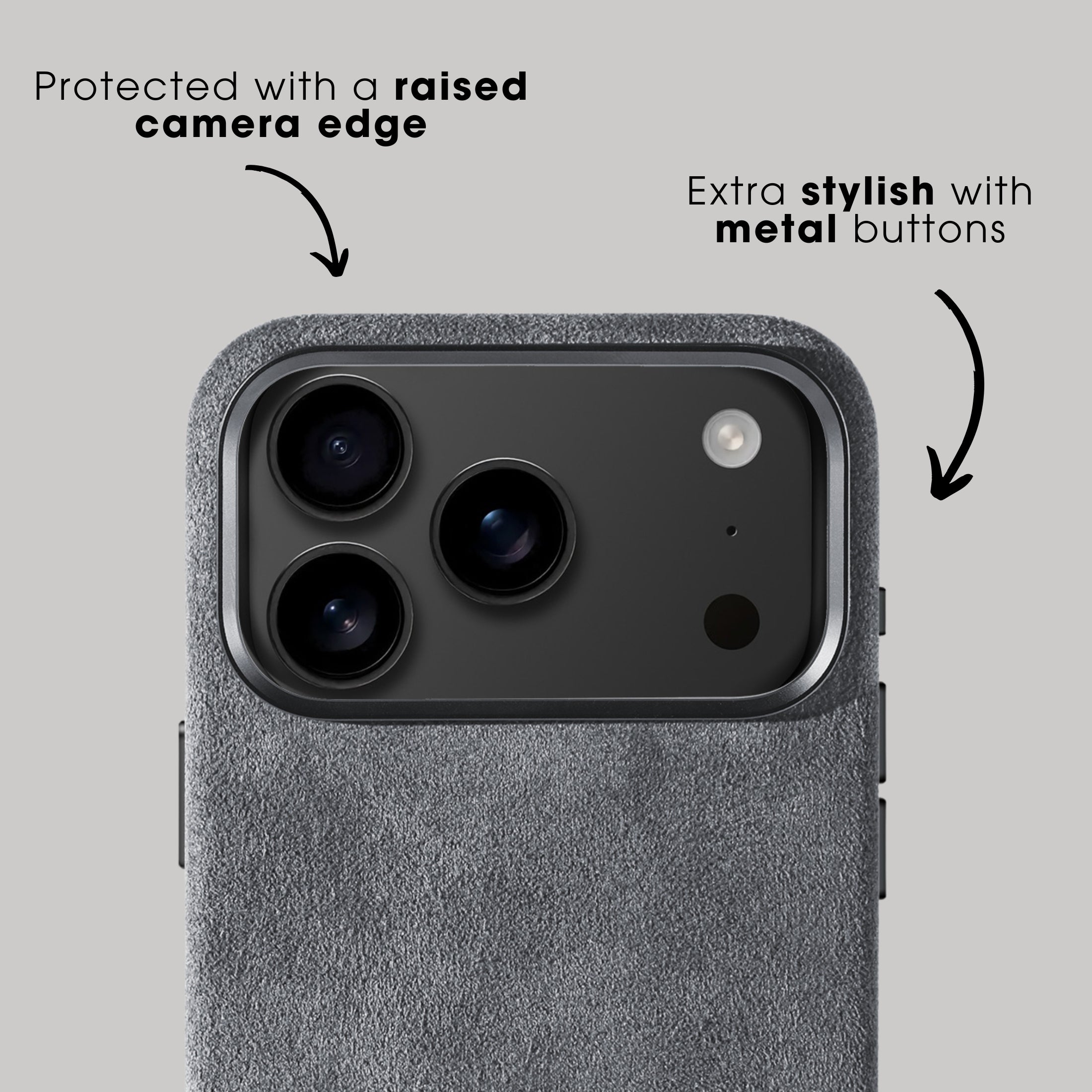 iPhone 17 Pro Max - Alcantara Case - Nardo Gray