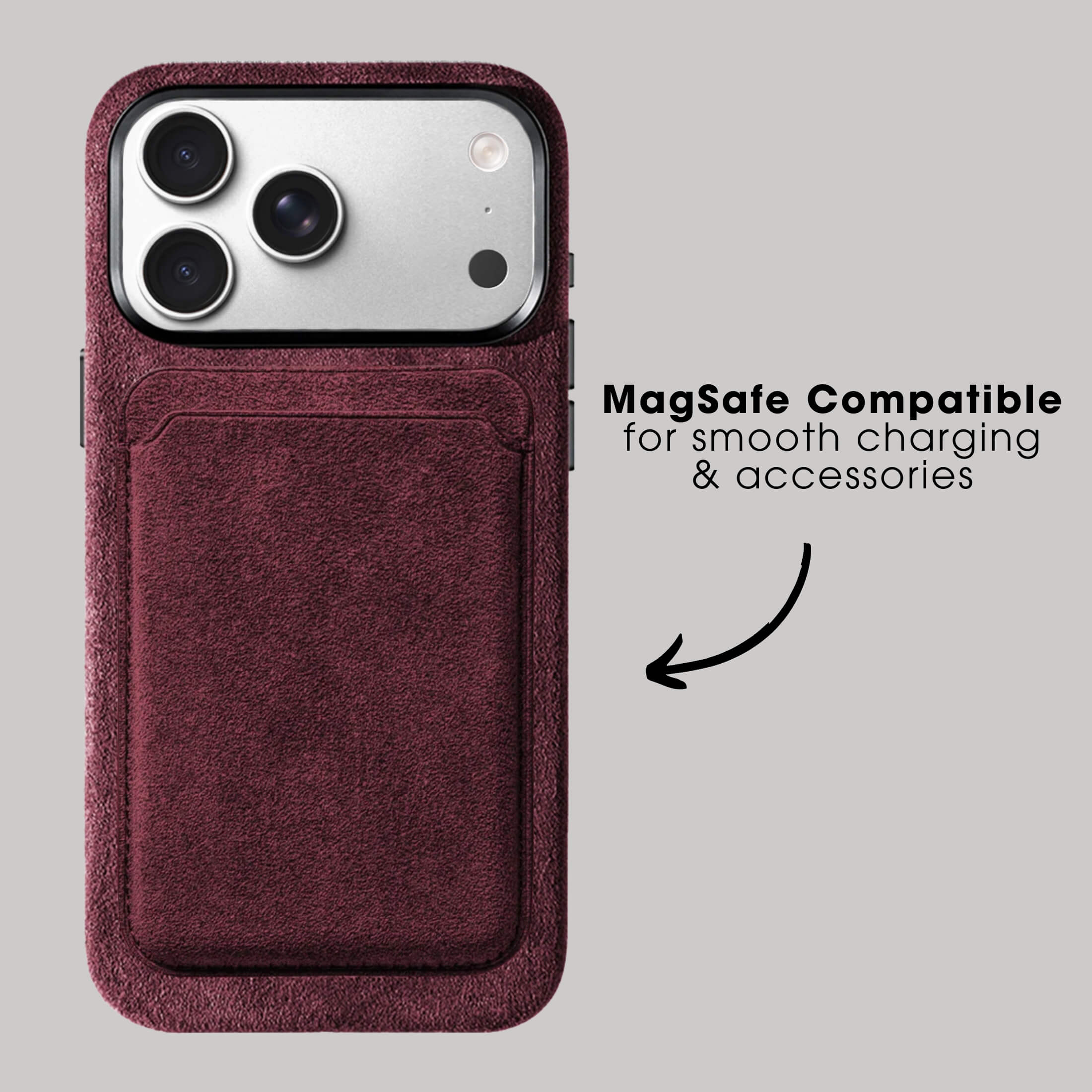 iPhone 17 Pro Max - Alcantara Case - Wine Red