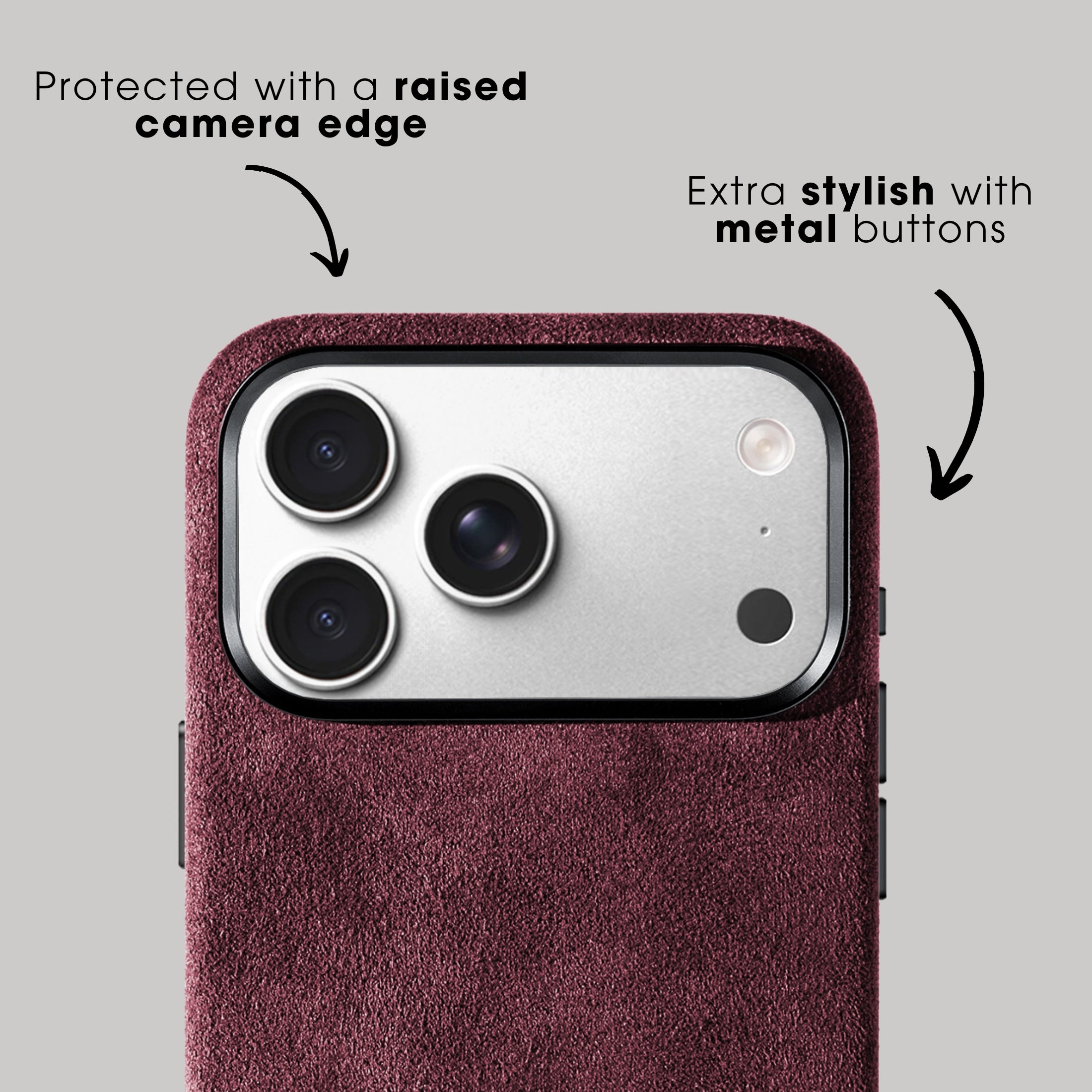 iPhone 17 Pro Max - Alcantara Case - Wine Red