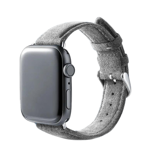 Alcantara Apple Watch Band With Buckle - Nardo Gray - 42/44/45mm & Ultra (49mm)