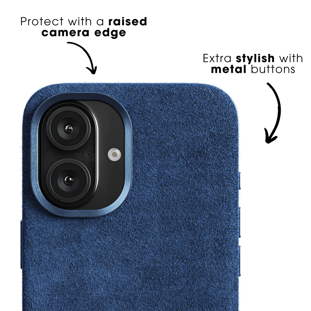 iPhone 16 Plus - Alcantara Case - Ocean blue