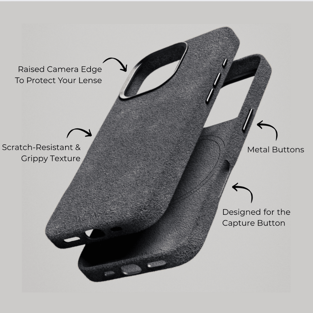 iPhone Alcantara Case - Space Grey