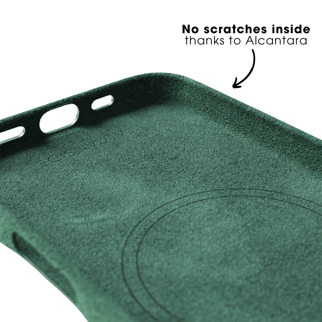 iPhone 16 Plus - Alcantara Case- Midnight Green