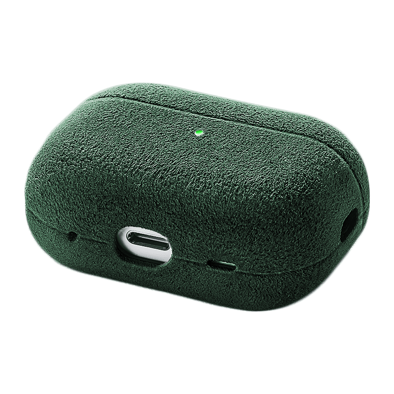 AirPods Pro (2e Generatie) Alcantara Hoesje - Midnight Green