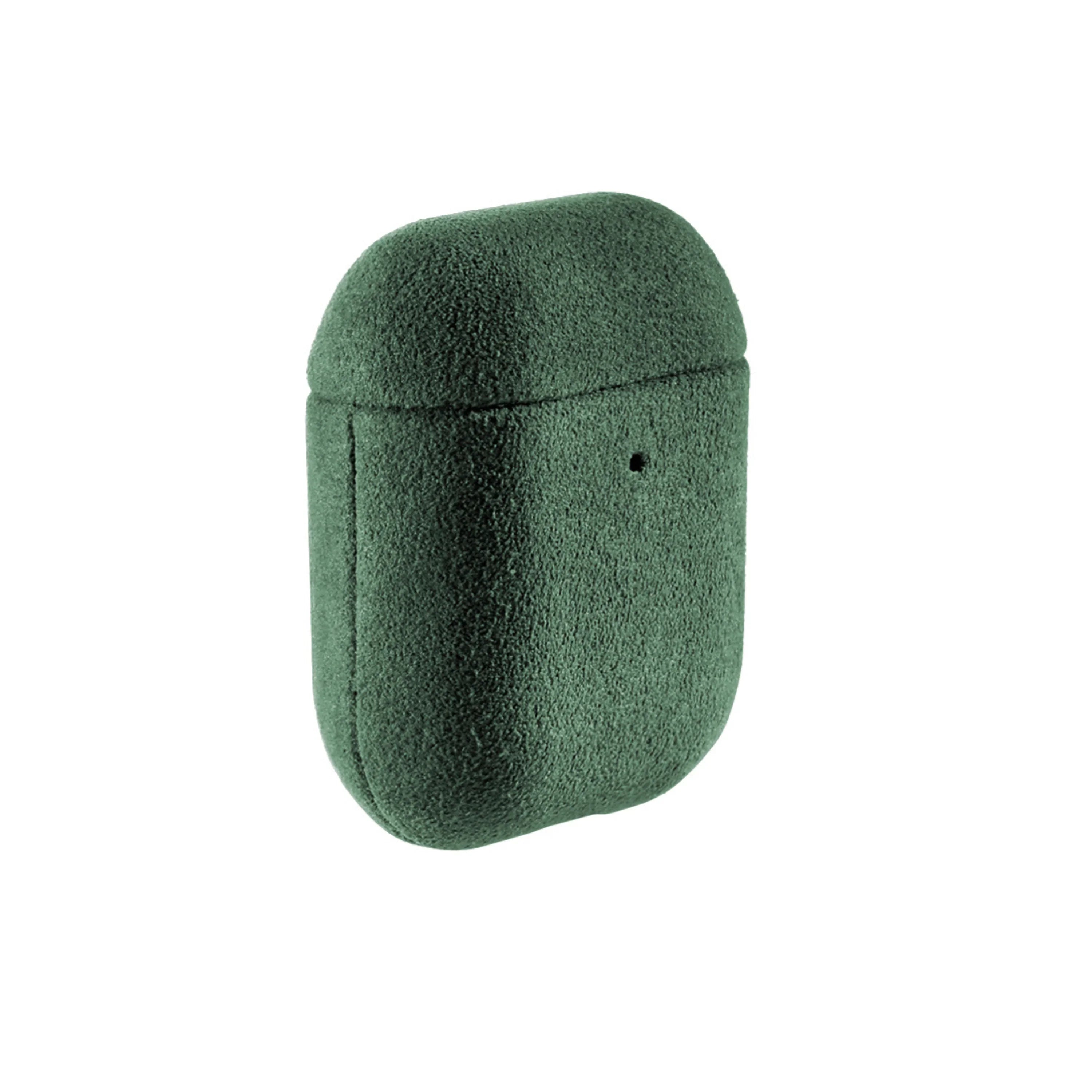 Alcantara-Hülle für AirPods 1/2 Generation – Alpingrün