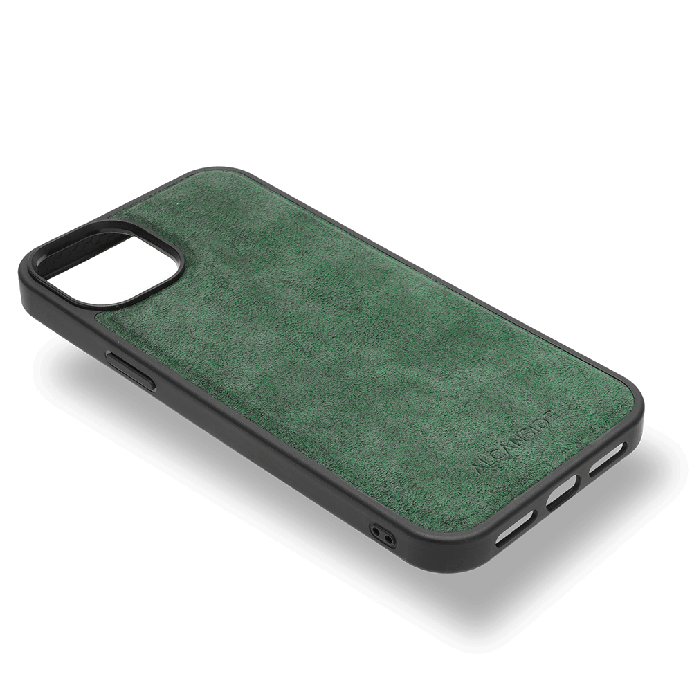 iPhone 15 Plus - Alcantara Case With MagSafe Magnet - Midnight Green - Alcanside