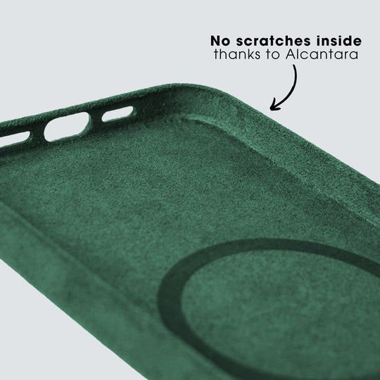 iPhone 12 Pro Max - Alcantara Case- Midnight Green - Alcanside