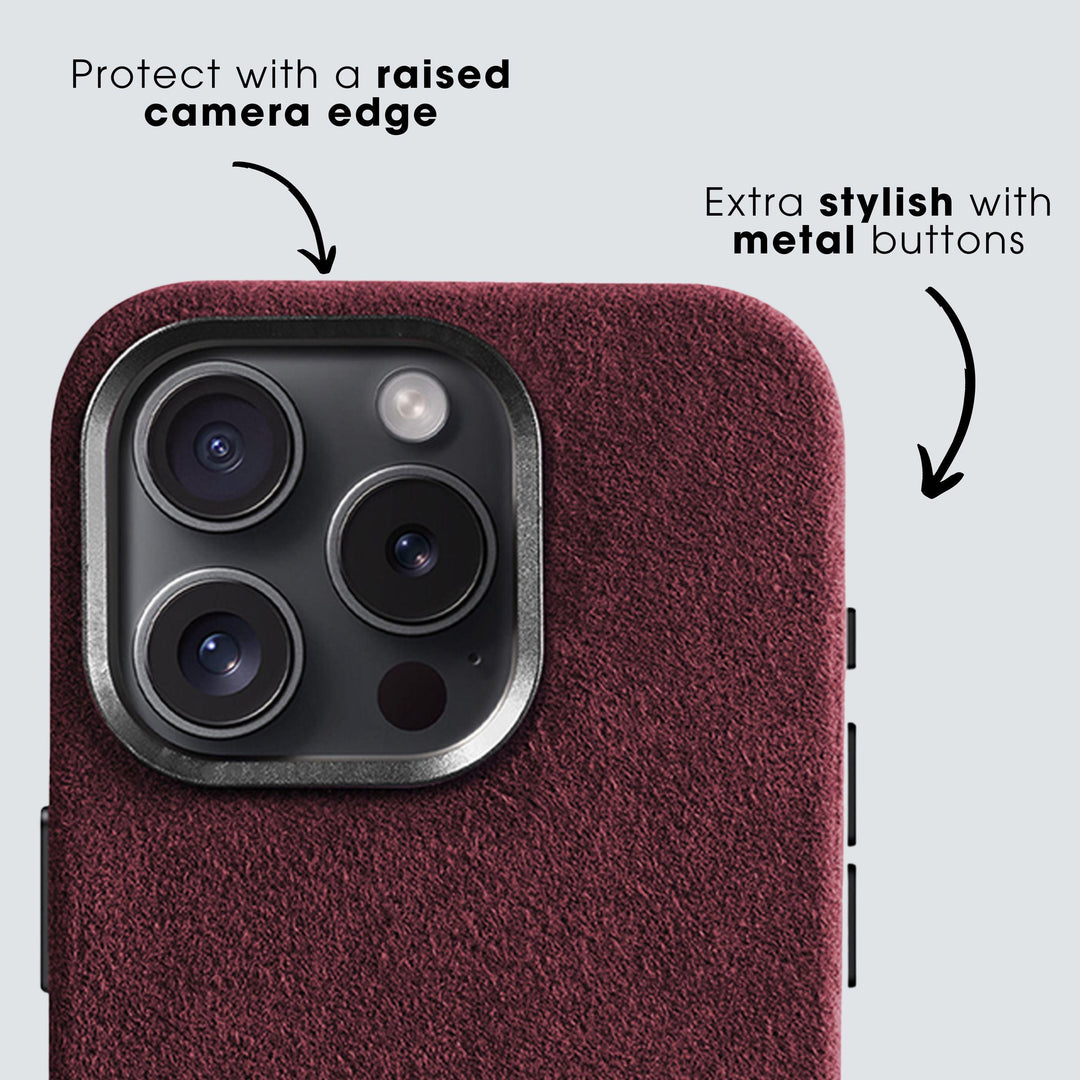 iPhone 15 Pro - Alcantara Case - Red - Alcanside