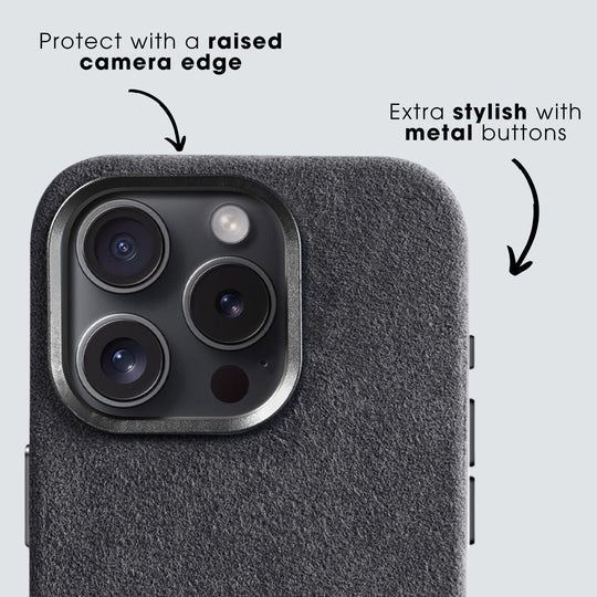 iPhone 15 Pro - Alcantara Case - Space Grey - Alcanside