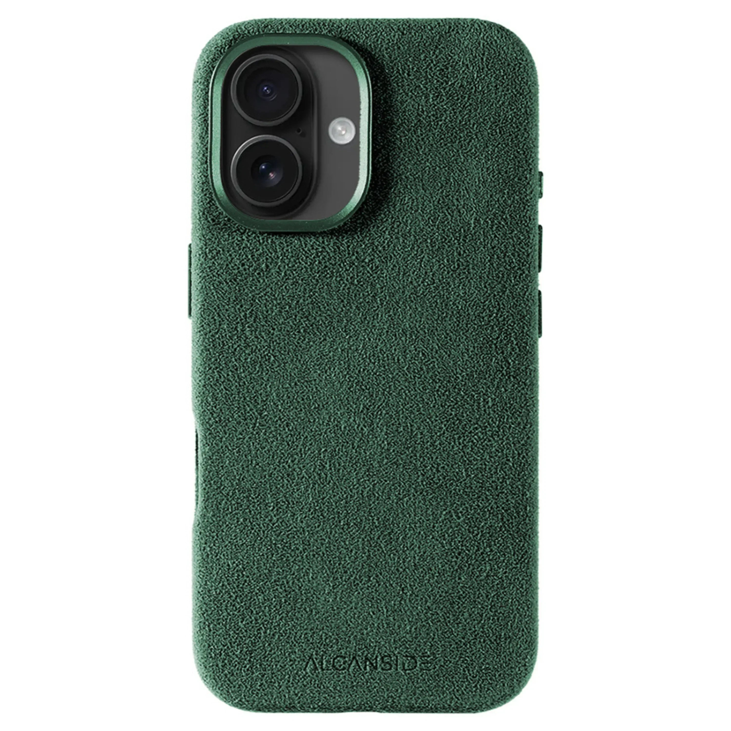 iPhone 16 – Alcantara-Hülle – Alpingrün