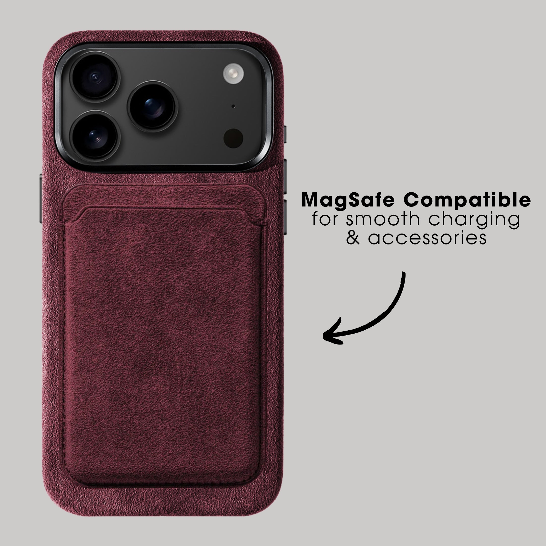 iPhone 17 Pro Max - Alcantara Case - Wine Red