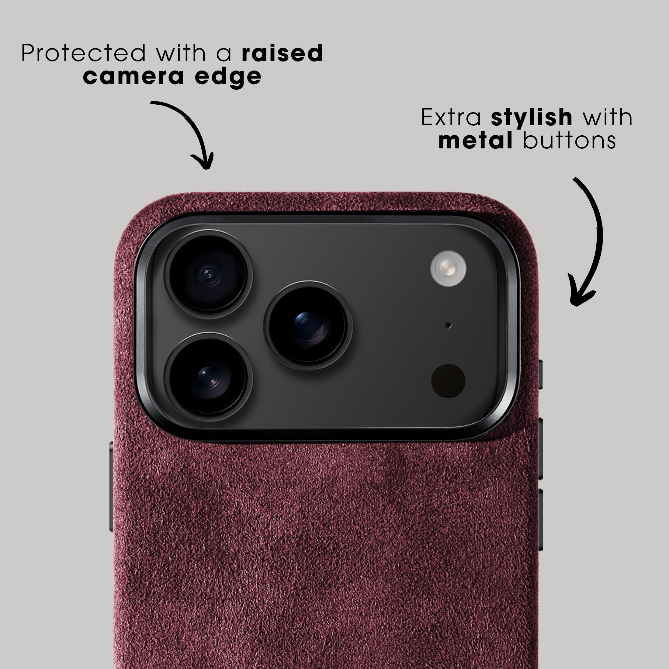 iPhone 17 Pro Max - Alcantara Case - Wine Red
