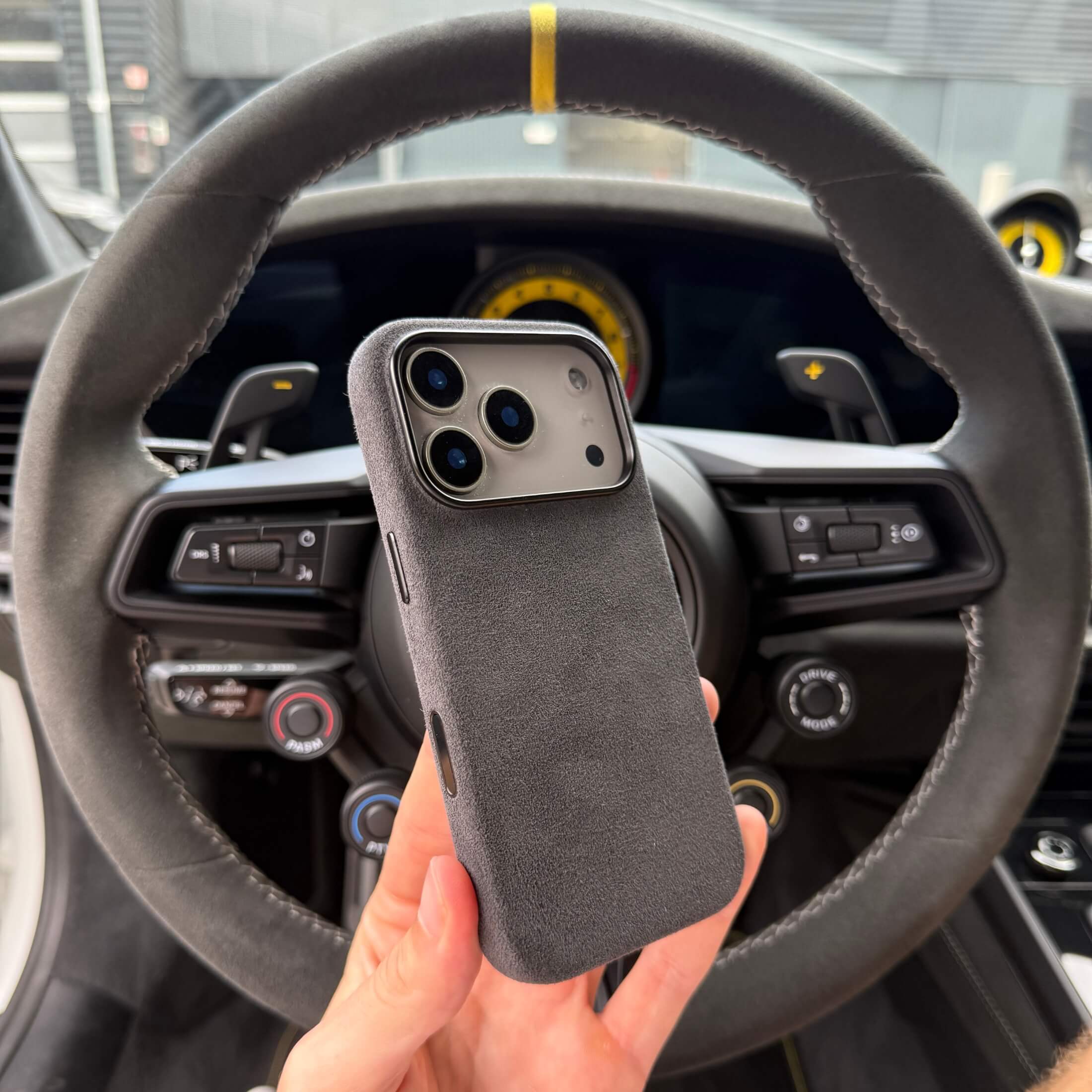 iPhone Alcantara Case + Magsafe Wallet - Space Grey
