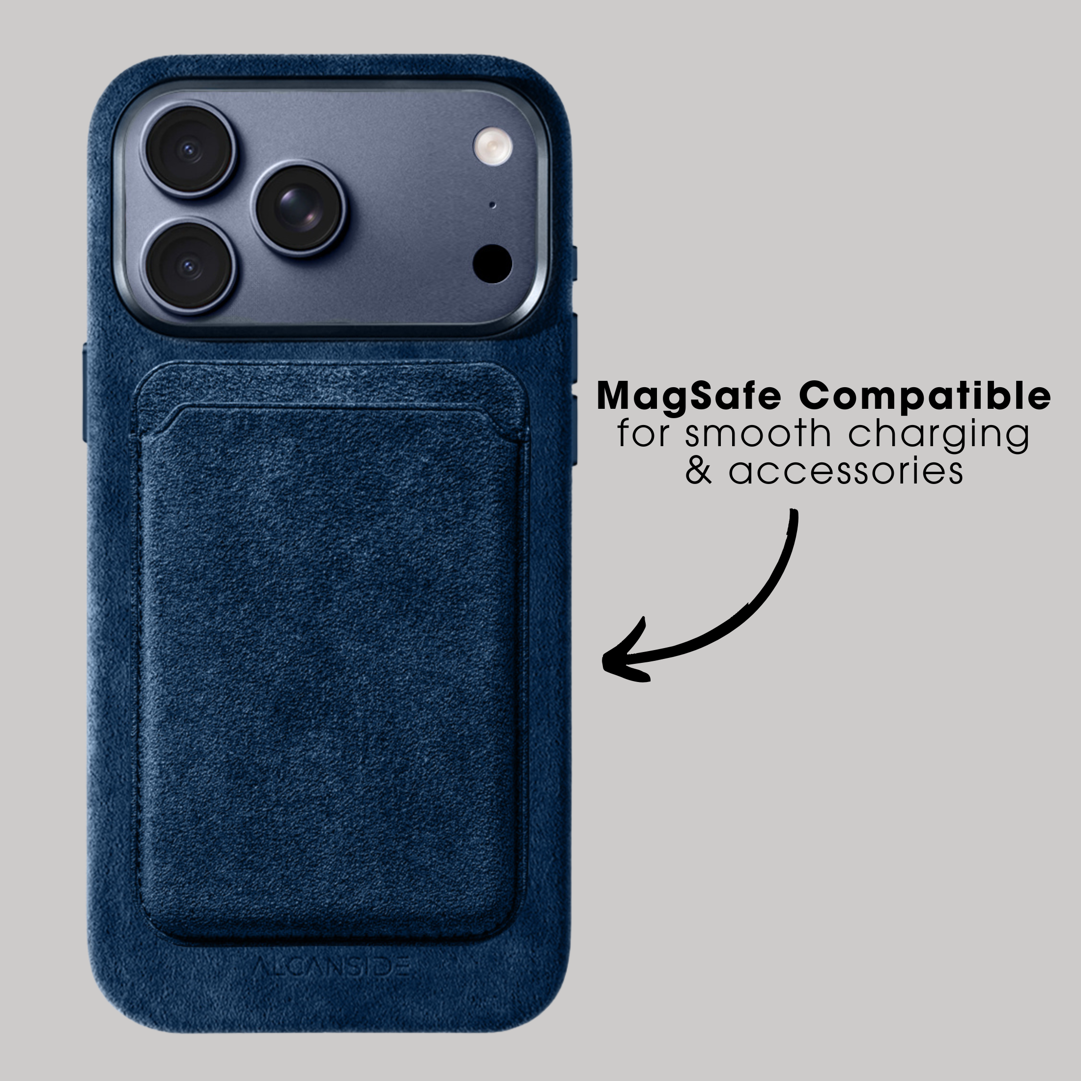iPhone Alcantara Case - Navy Blue