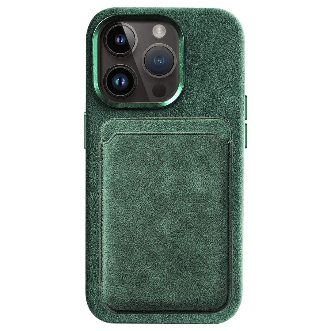 iPhone Alcantara Case + MagSafe Wallet - Midnight Green - Alcanside