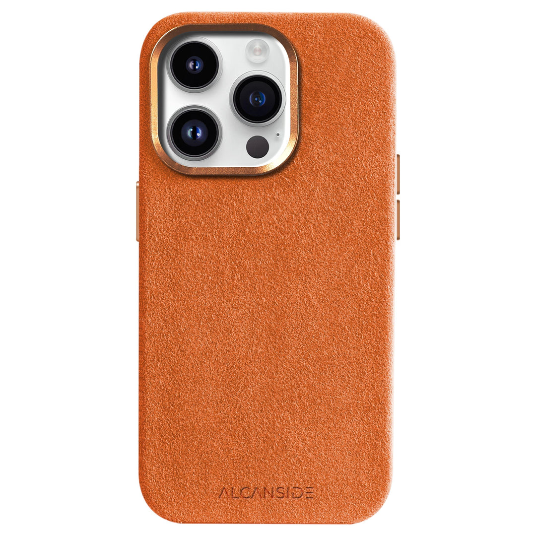 Limited Edition - iPhone 15 Plus - Alcantara Case - Orange - Alcanside