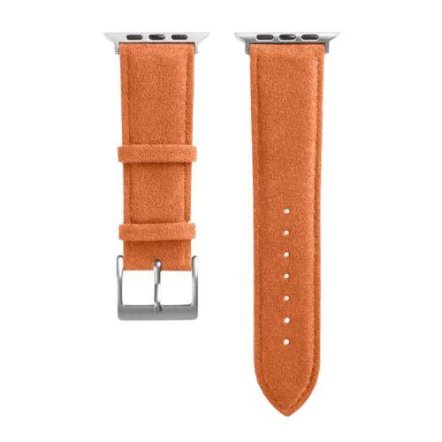 Alcantara Apple Watch Band With Buckle - Orange - 42/44/45mm & Ultra (49mm) - Alcanside